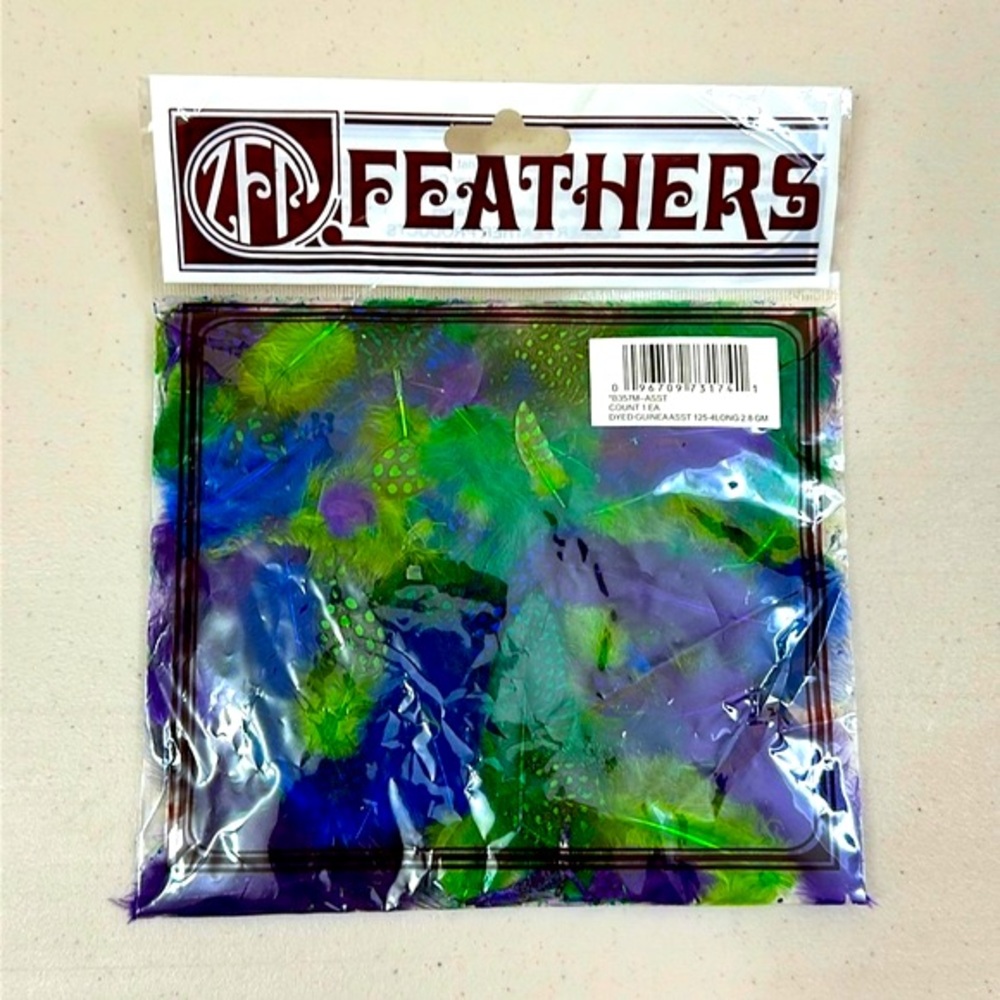 Feathers Green, Purple, Blue Zucker Feather Products